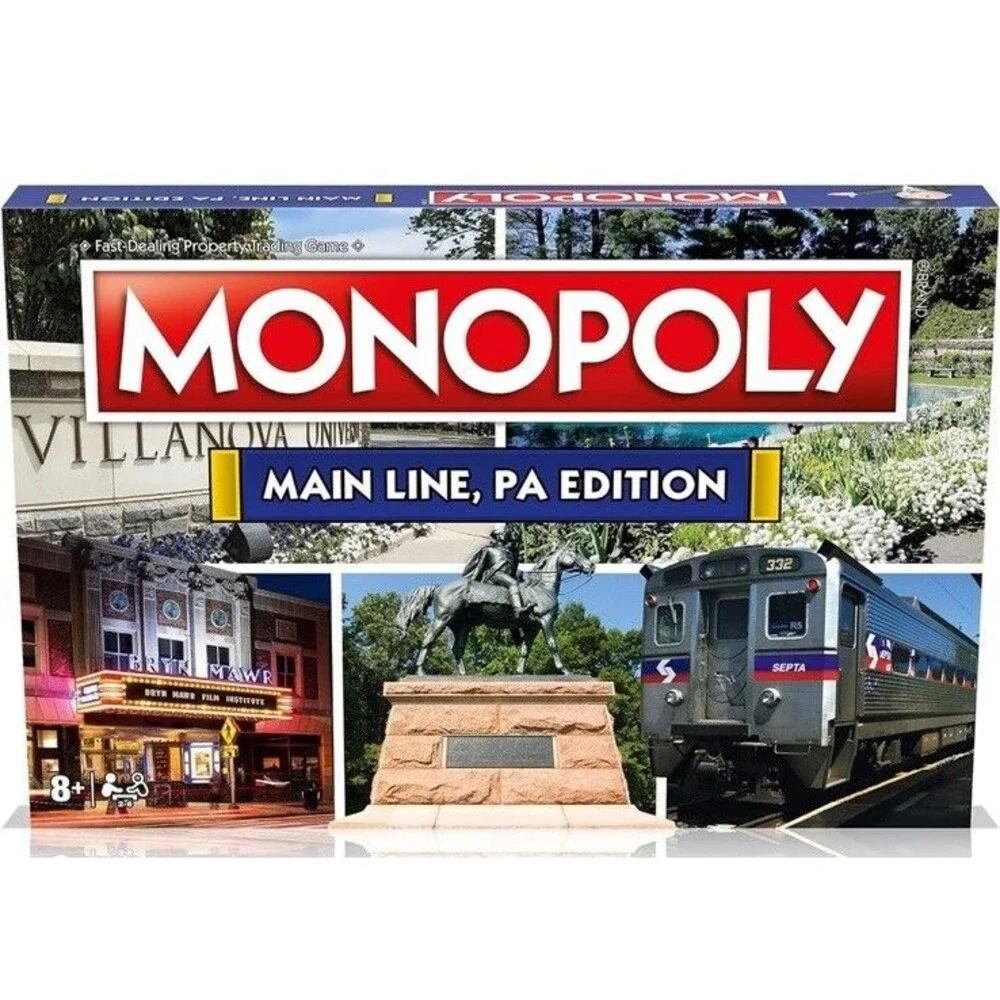 MONOPOLY The Main Line Pennsylvania Edition Hasbro Family Game (NEW)